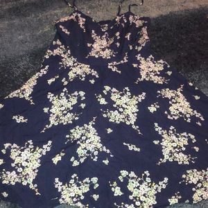 Float cute blue floral dress